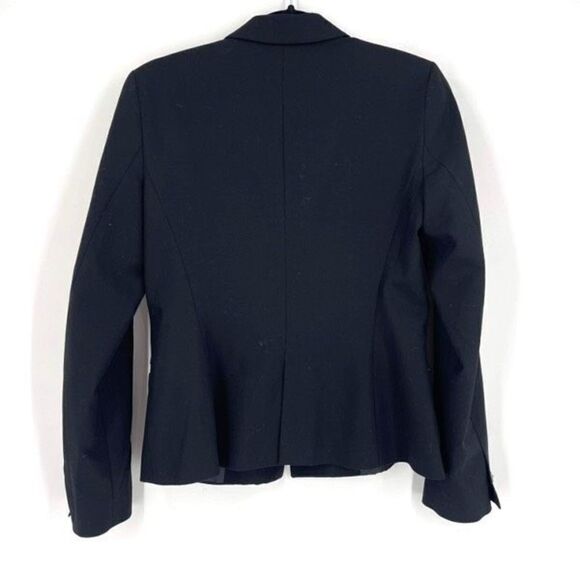 Zara Basic Women's Single Button Lined Long Sleeve Blazer Jacket Black Size 6 - Picture 2 of 8